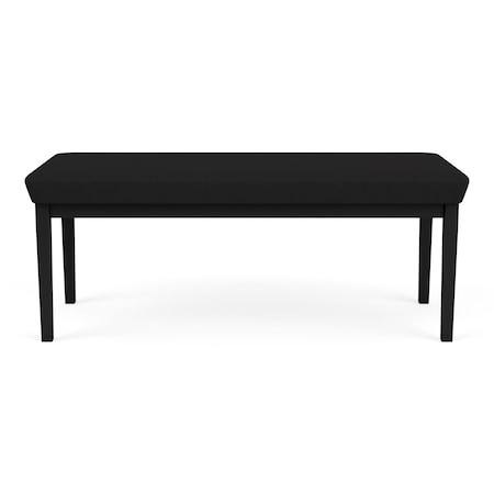 Lesro Lenox Steel 2 Seat Bench, Black/Onyx Seat, Black/Onyx Back, 45 W 21 L 18.5 H LS2001